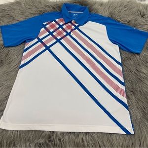 men's white and blue t-shirt size L new without tag worn only once